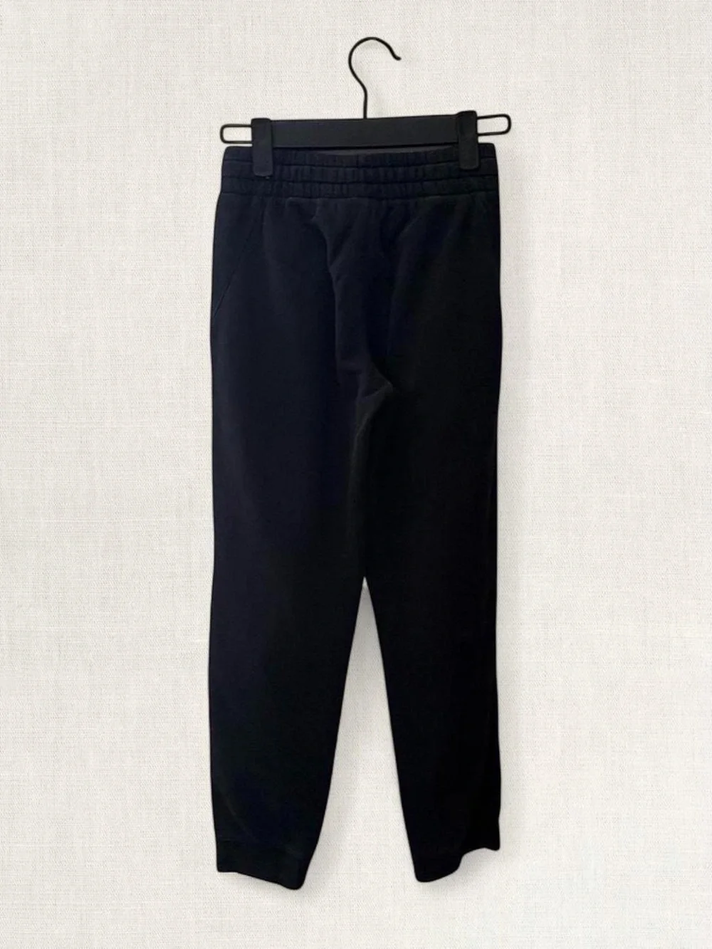 Nike Black Kids Jogger Sweatpants with White Swoosh